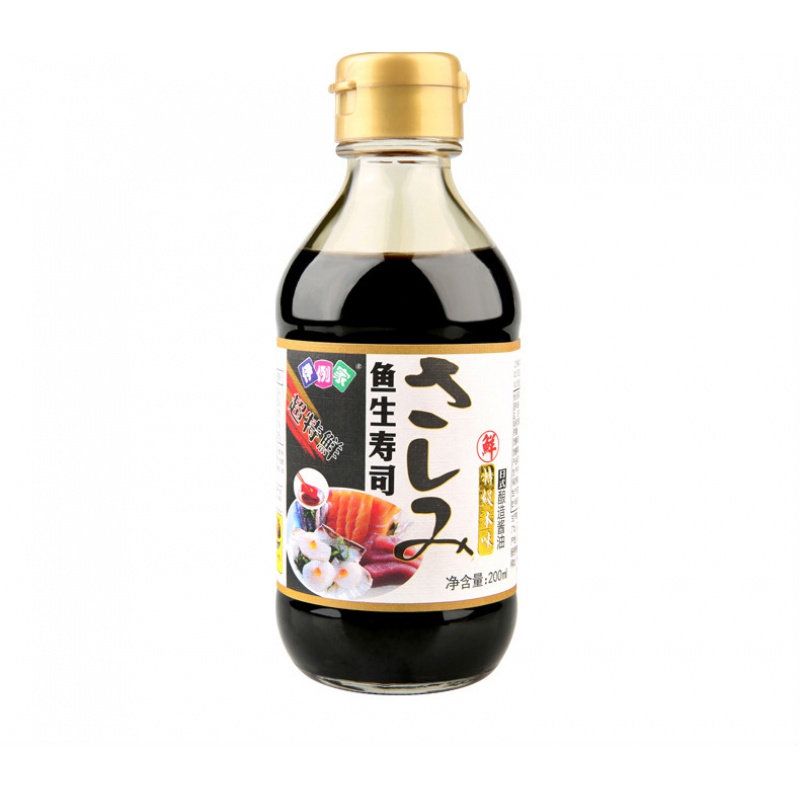 伊例家魚生壽司醬油（200ml*2小瓶+青芥辣1支 ）三文魚刺身芥末 日本海鮮特級醬油 魚生壽司醬油200ML/瓶 2瓶+1支芥末