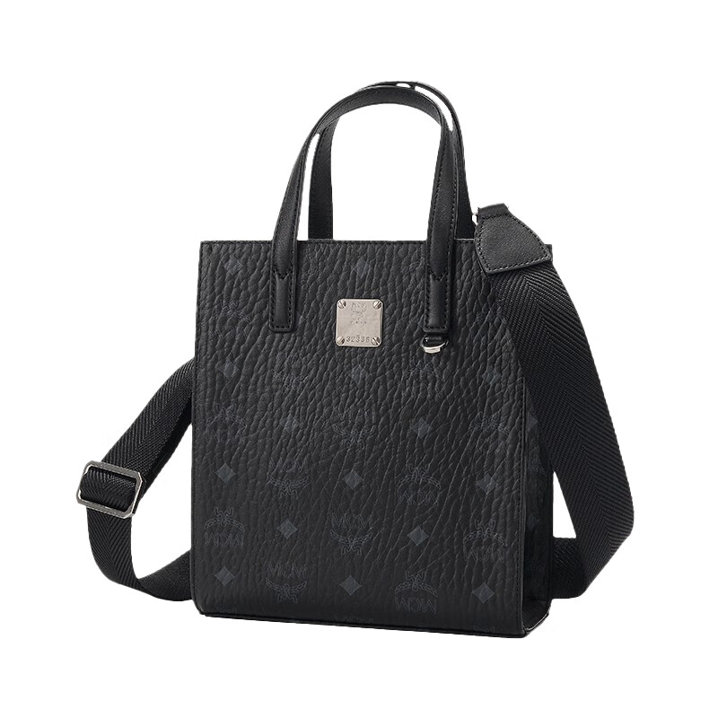 mcm女士单肩斜跨手提包字母琴谱包时尚潮流经典黑色 黑色mmtaakc02bk