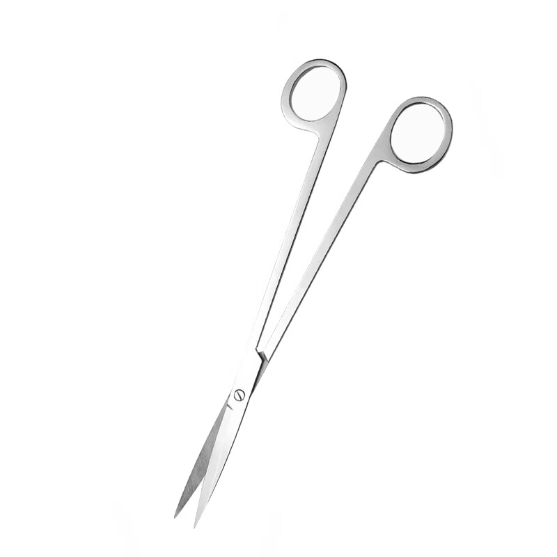 牧鱼鱼缸水草工具不锈钢剪刀镊子 25cm直头剪刀（高级镜面）