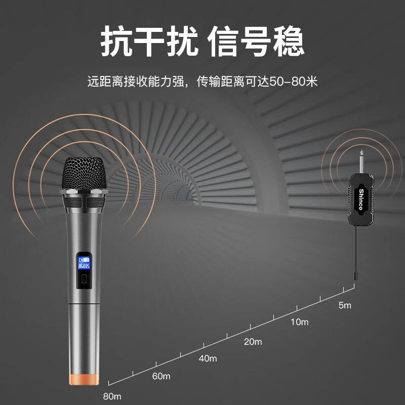 新科Shinco H94 无线麦克风我是那种内置功放音响一体的能用吗？