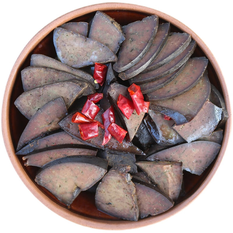 虎钢馋咸猪肝安徽特产农家自制日晒风干腊猪肝下酒菜凉拌500g 咸猪肝