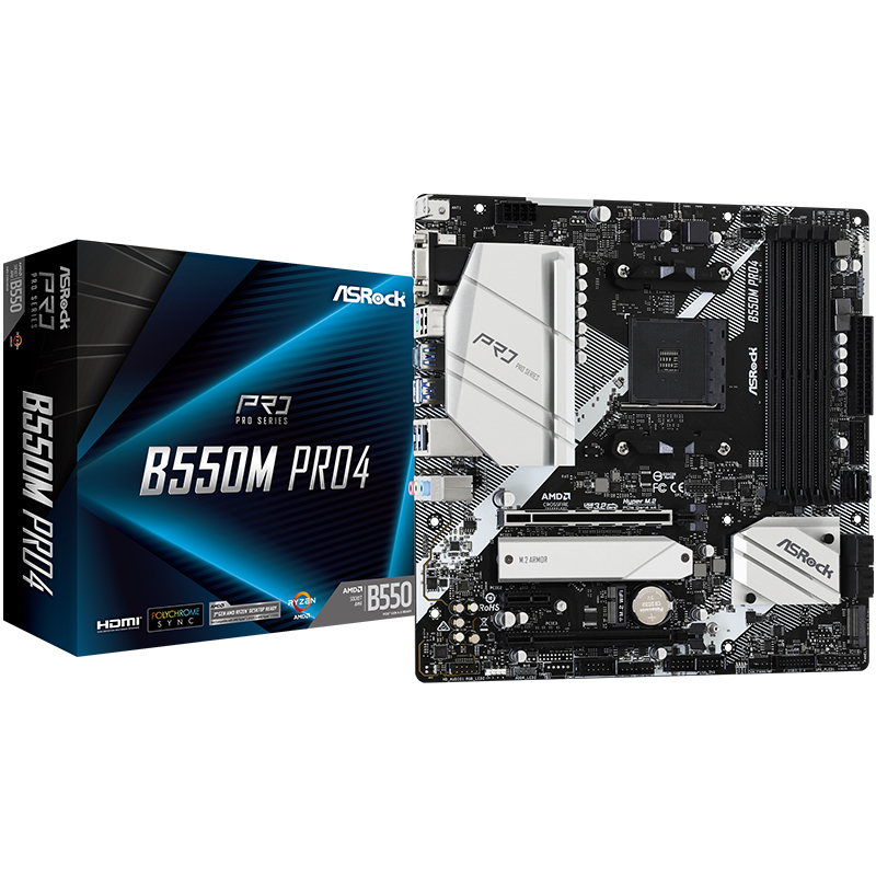 ASRock 华擎 B550MPro4MATX主板（AMDAM4、B550）