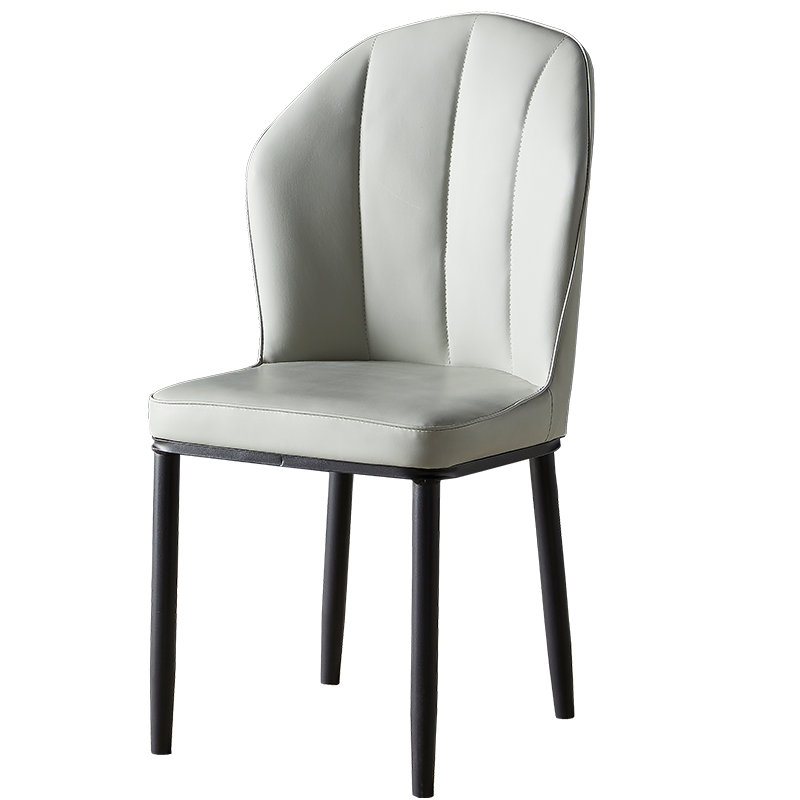 L\x26S 椅子餐椅家用椅子靠背餐桌椅子酒店咖啡厅休闲椅接待洽谈椅欧式皮革椅CY106 【加厚升级款】【深灰色】【2把装】CY106
