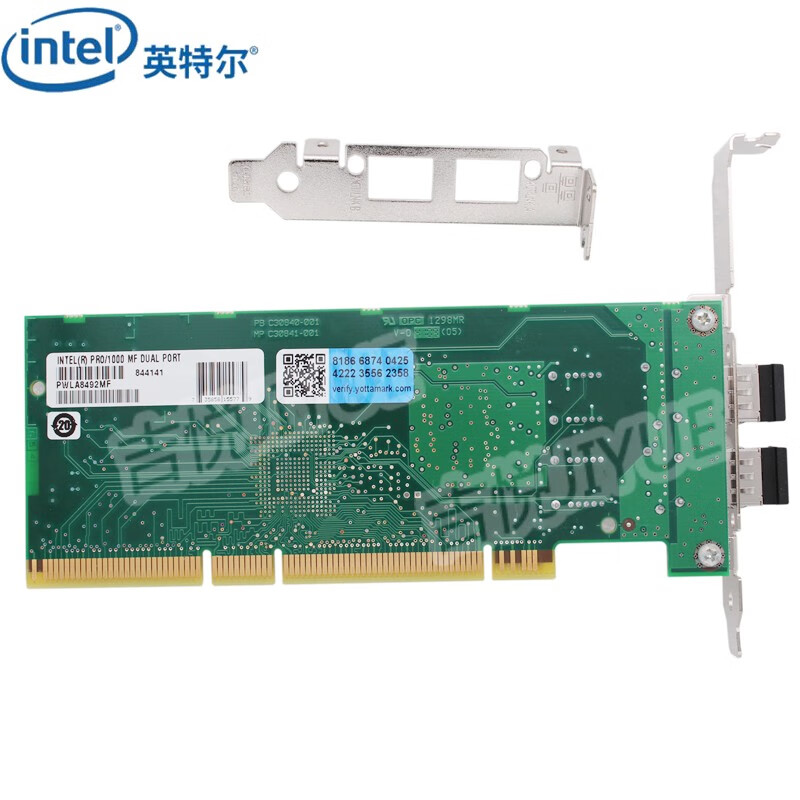 英特尔（Intel）PWLA8492MF网卡PRO1000MF双口千兆PCI网卡多模光纤双光口网卡原装