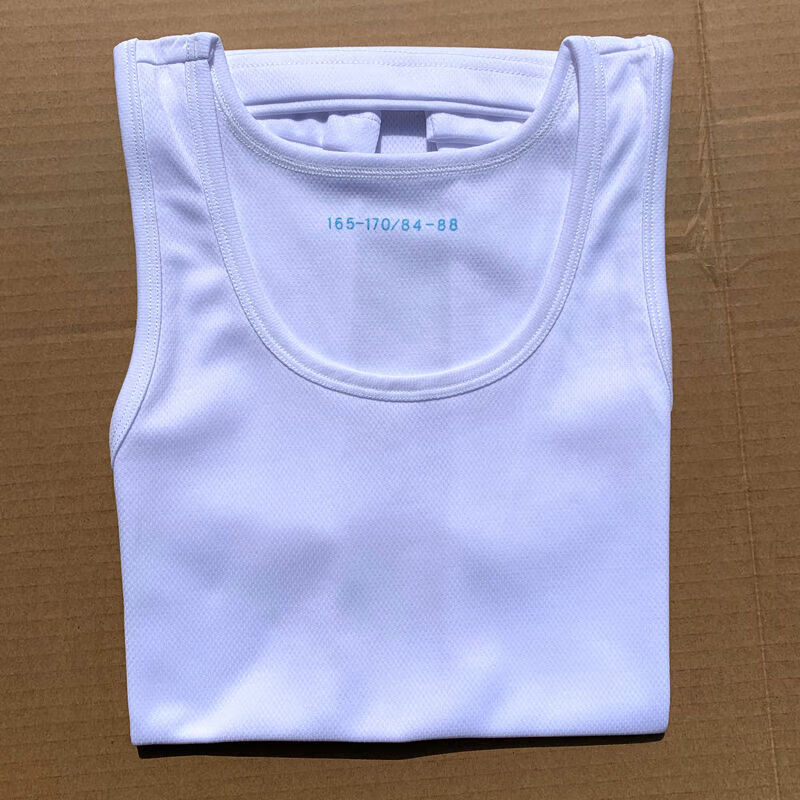 雅鹿白背心白汗衫圆领衫男背心透气训练跑步学生军迷白背心 白背心