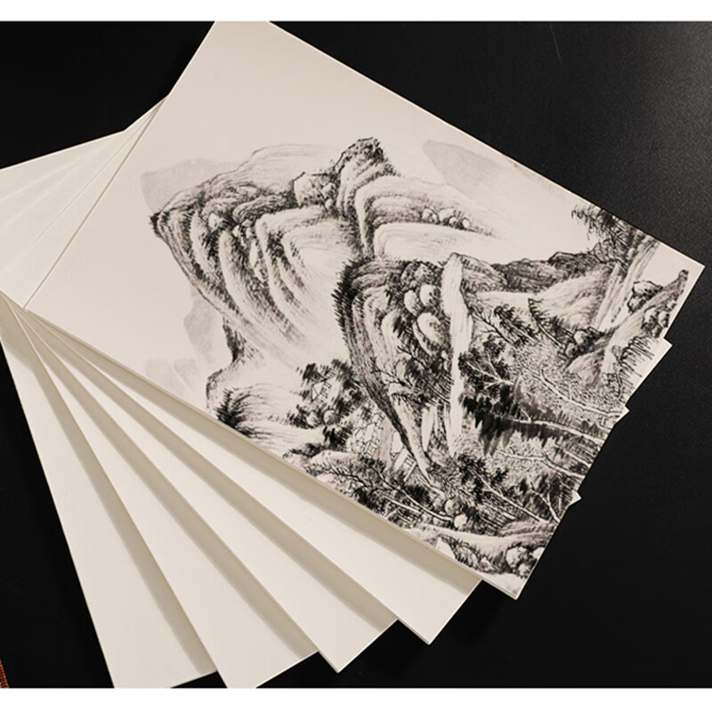 特美刻a4宣纸可打印半生半熟A3熟宣毛笔字书法专用纸喷墨激光喷绘纸打印纸 白色生宣100 A4加厚[买] 白色半生半熟100张