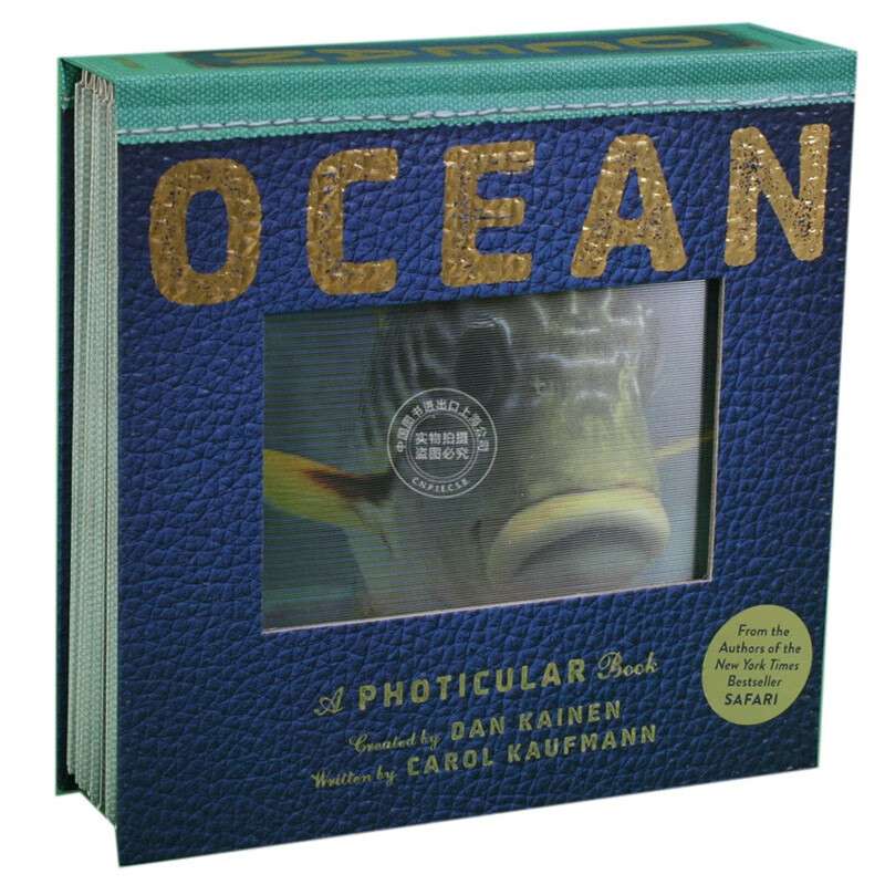 现货 英文原版 Ocean: A Photicular Book 海洋 3D立体 会动的书 光与影3D立体视觉儿童书 原版进口童书 精装