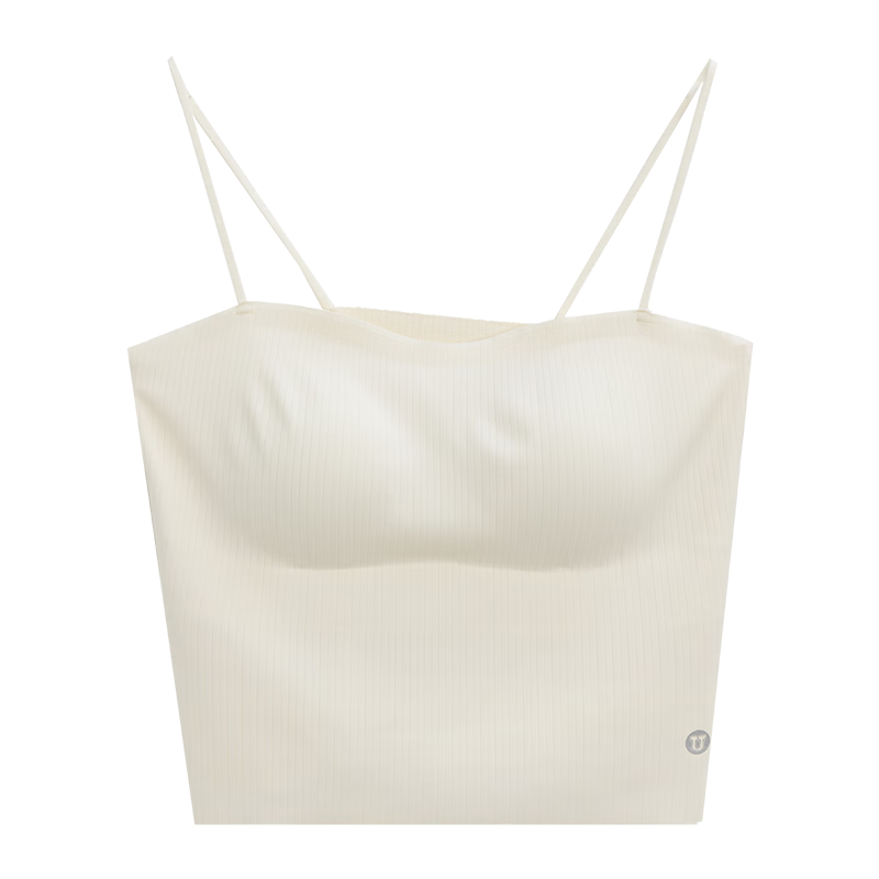 EGGKA 純色背心吊帶女外穿夏季新款設(shè)計(jì)感小眾內(nèi)搭短款上衣 杏色 M