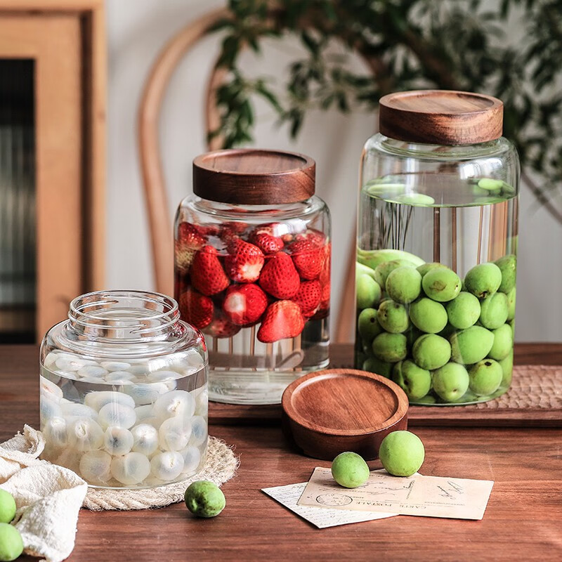 泡酒瓶玻璃泡酒容器酒瓶酿酒罐果酒发酵酒桶泡菜腌菜密封罐糖罐 泡酒