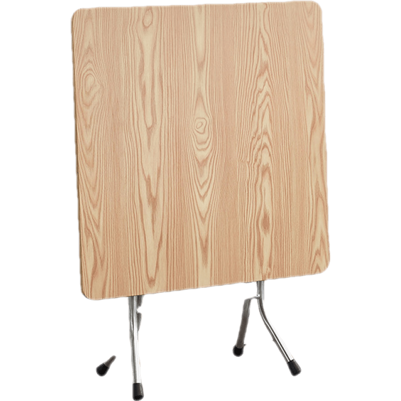 非洲鹰折叠桌子餐桌家用正方形吃饭老式4人6四方麻将租房饭桌木小方桌 吸塑原木纹1米方桌