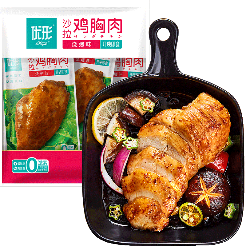 ishape 优形 沙拉鸡胸肉 烧烤味 100g*5袋