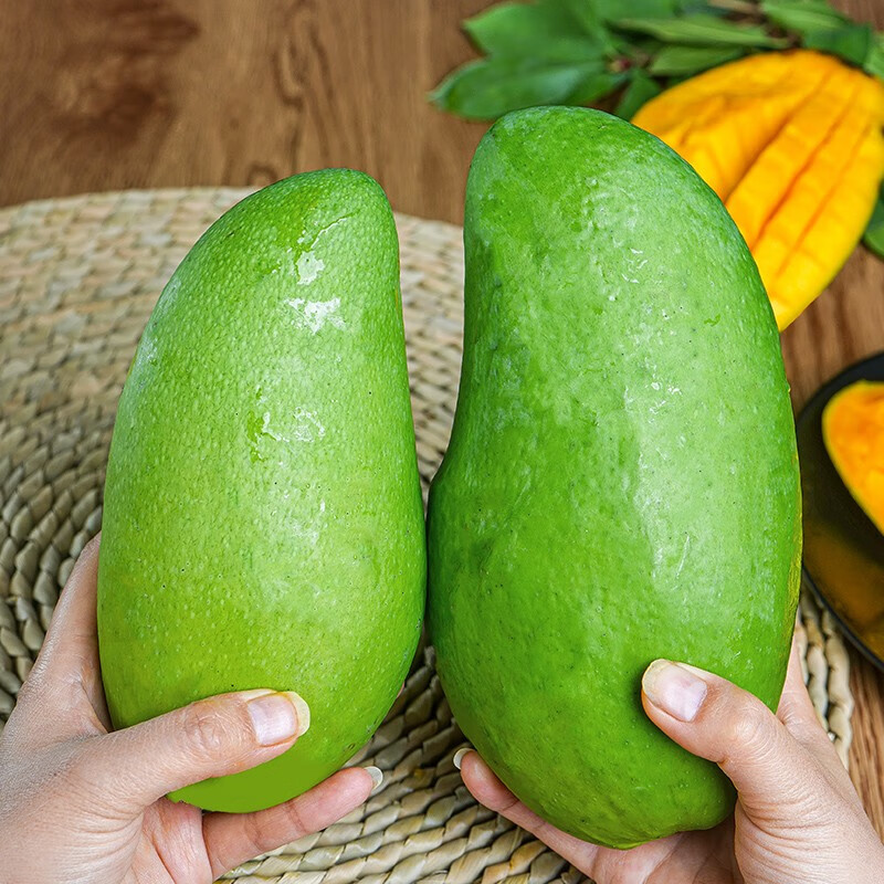粤品【青芒果】酸芒果生吃广西酸嘢新鲜水果海南象牙生芒果腌制酸脆果