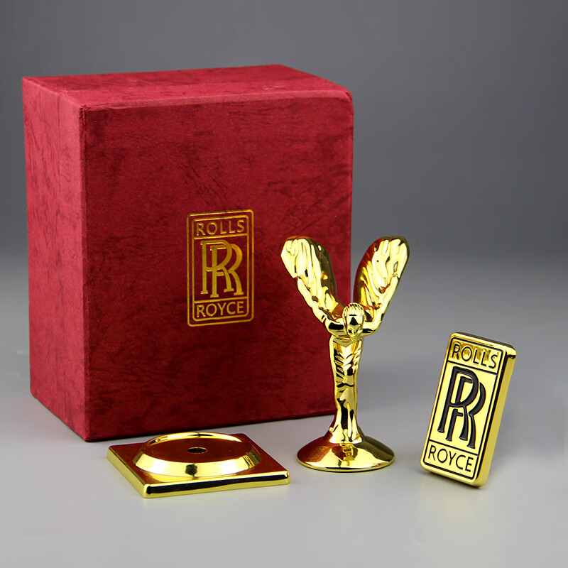 昂沐劳斯莱斯小金人 1:1劳斯莱斯车标仿真金属立体小金人合金飞翔女神