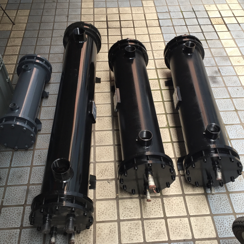 中央空调管壳式蒸发器 工业冷水机冻水炮 水源热泵干式换热器磐之纤 3