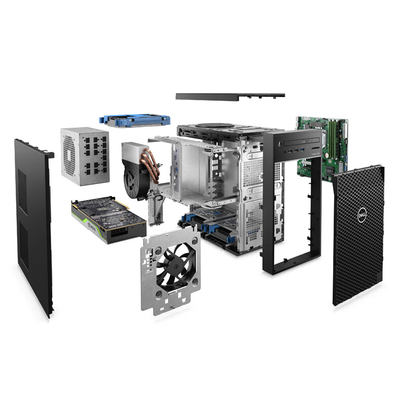 戴尔 Dell Precision T3660图形工作站台式机cad设计电脑主机t3650升级t3650丨酷睿i9 k 8核3 5g 32g内存 256g固态 2t 集显 虎窝购