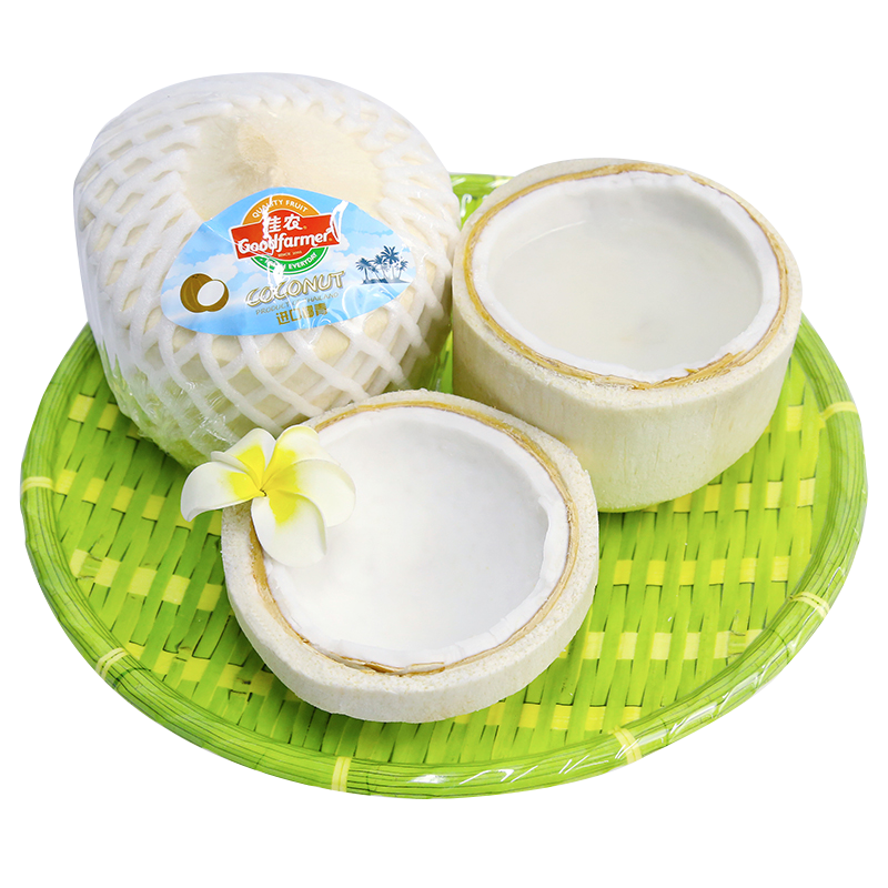 佳农  泰国进口椰青 4粒装大果 单果900g+  新鲜水果端午节送礼 包邮