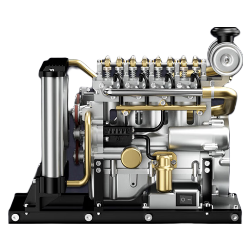 土星文化(teching)迷你四缸柴油发动机金属拼装模型动力机械结构仿真
