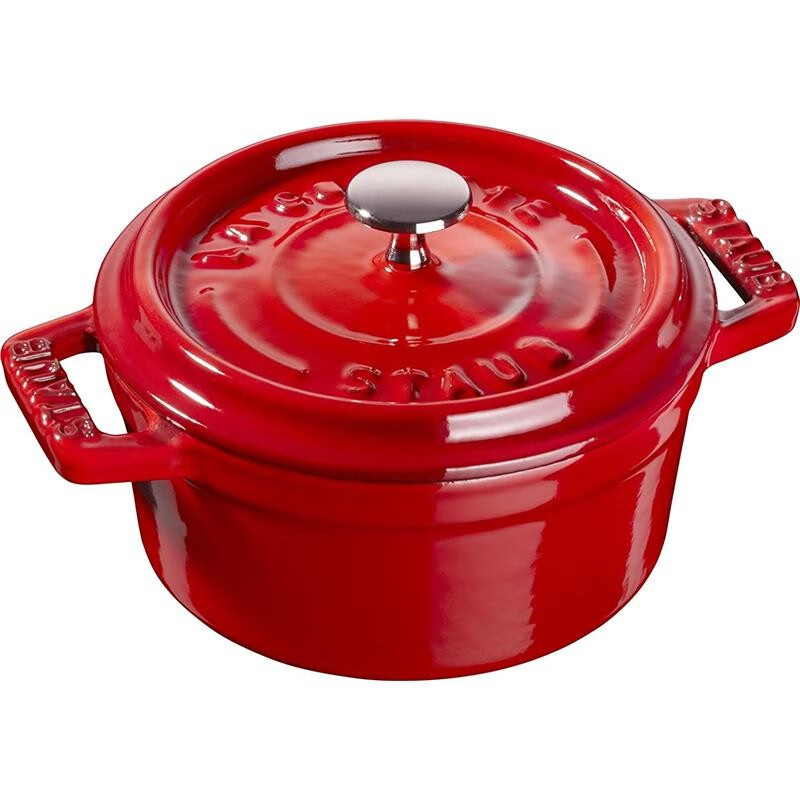 staub 【日本直邮】搪瓷铸铁锅 珐琅锅 圆形 搪瓷炖锅焖焗锅 燃气灶