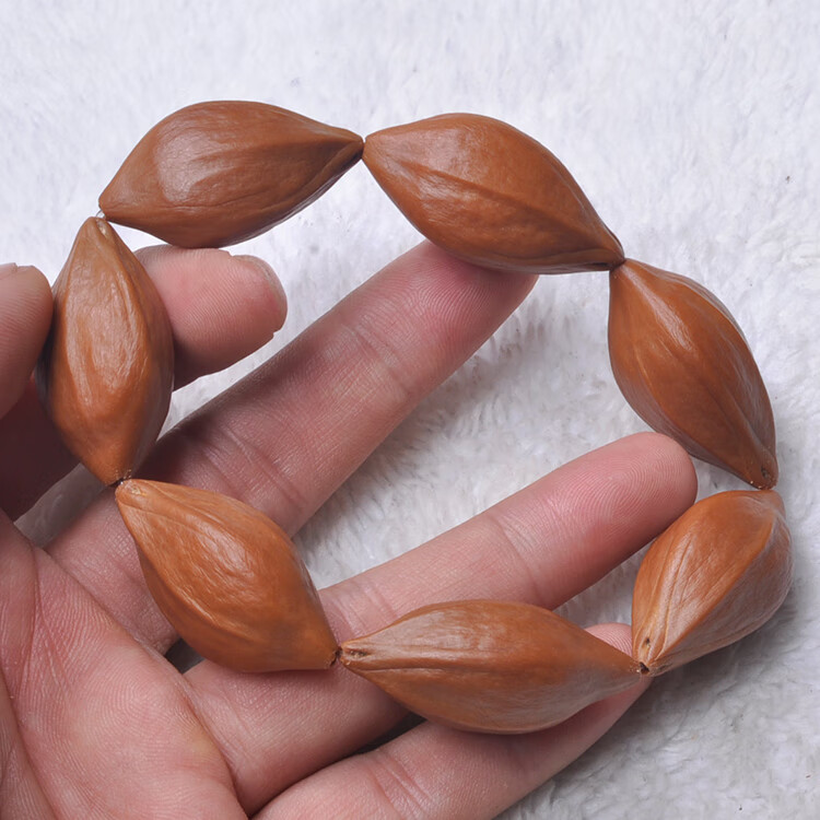 简梓橄榄核原料原籽原皮手串已清理白霜梅林三角核去皮素核 直径2.