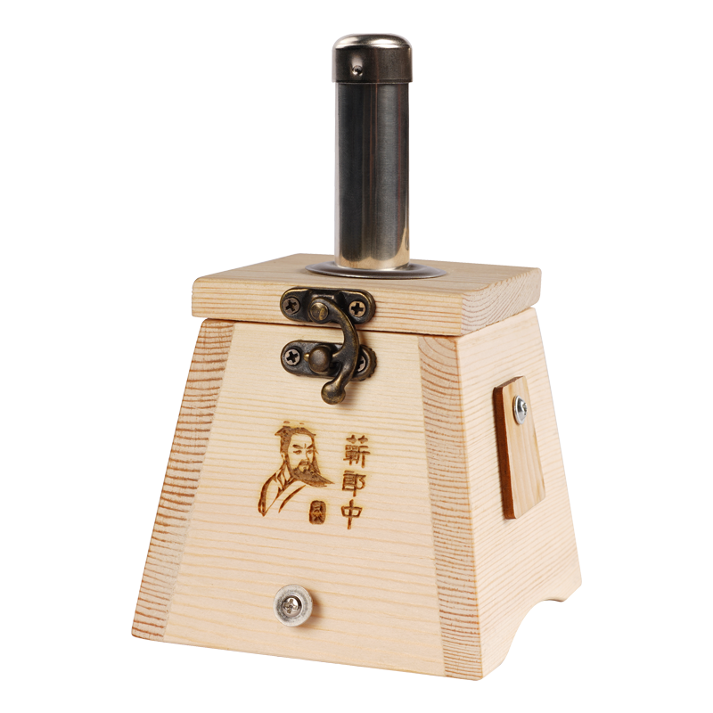蘄郎中 艾灸盒木質(zhì)家用隨身灸溫灸器腰部全身通用婦科宮寒實(shí)木艾條盒 單孔木灸盒+1個(gè)自動(dòng)送艾器