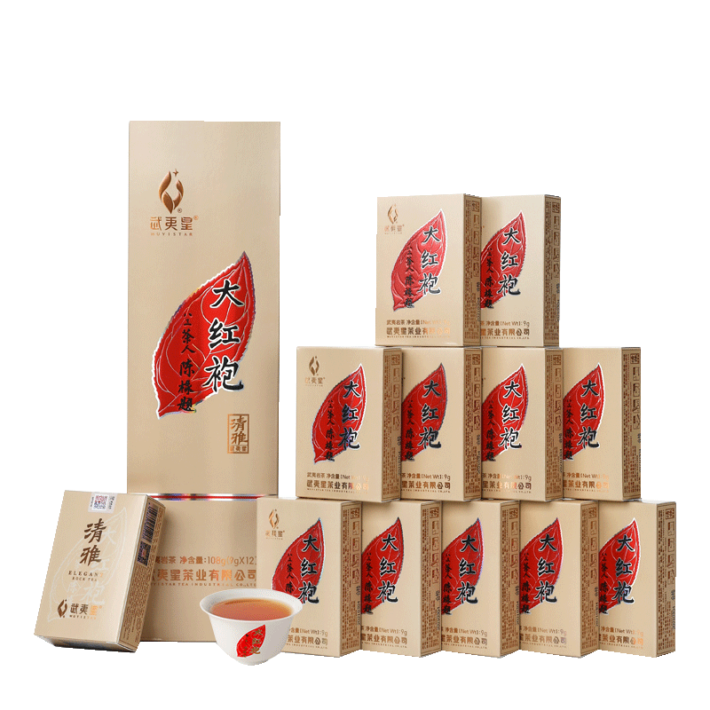 武夷星烏龍茶清雅武夷巖茶大紅袍清香特級108g盒裝茶葉節日送禮