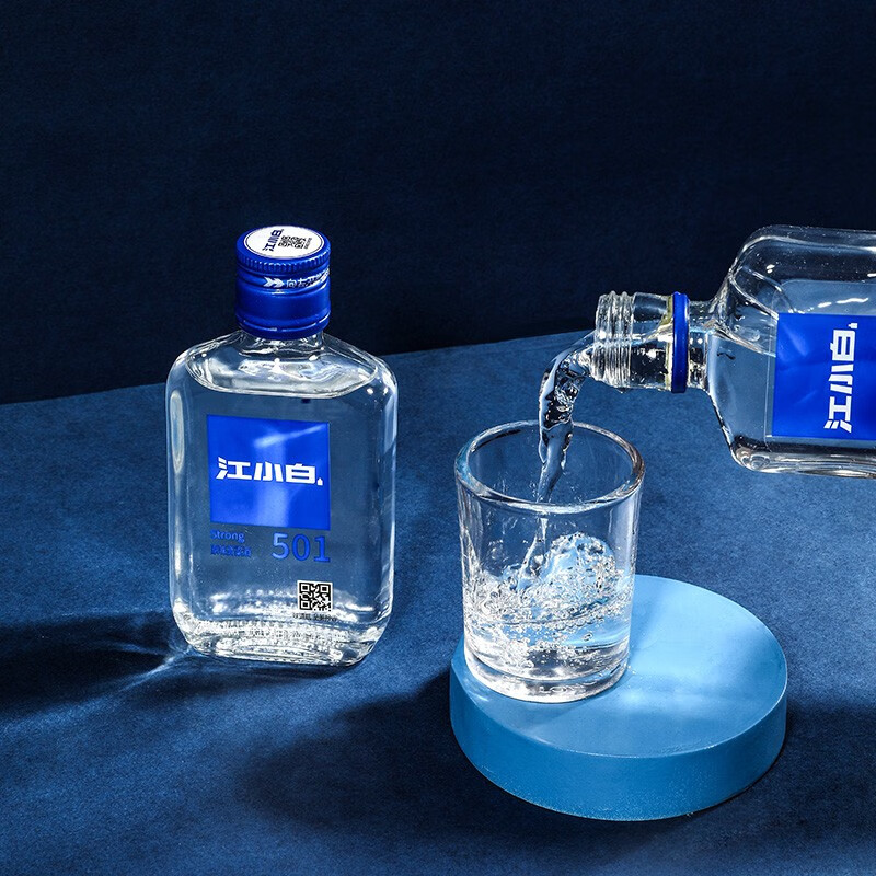 江小白 小瓶酒系列 清香型白酒 52度 100ml 单瓶 纯粮食高粱酒_优优好