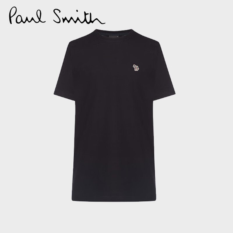 保罗史密斯 PS Paul Smith 斑马系列男士黑色 斑马徽标圆领经典款T恤 M2R-011R-AZEBRA-79-L情人节礼物