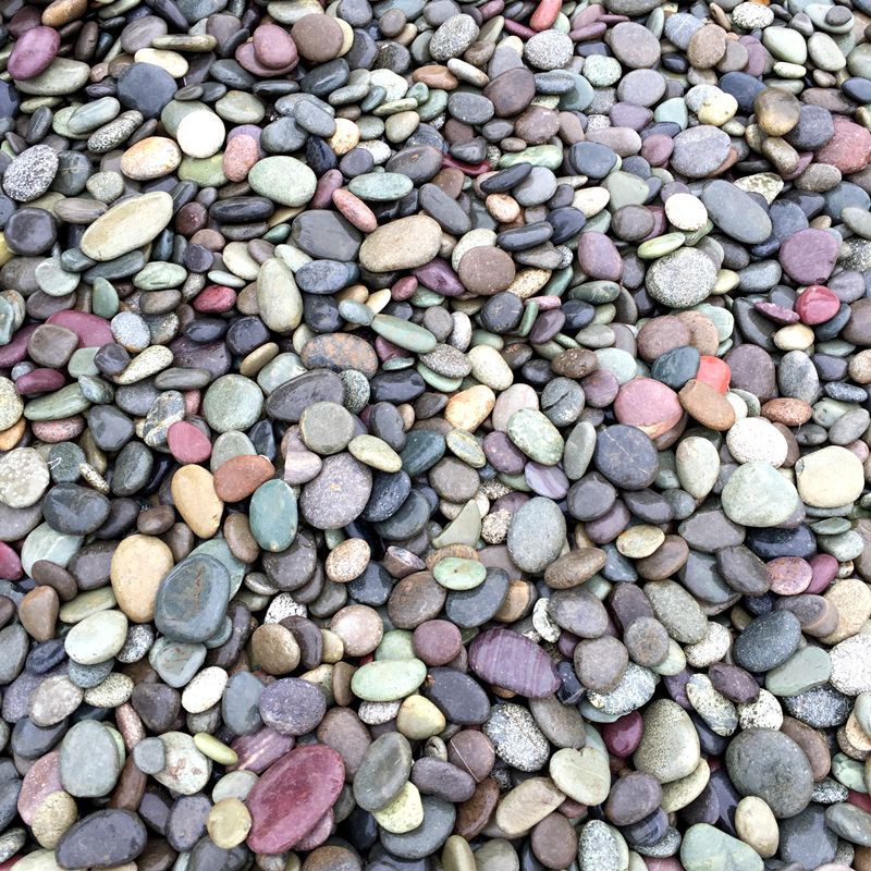 天然鹅卵石扁石头铺路石子园艺鱼缸石头雨花石鹅暖石铺地 扁石头8-12