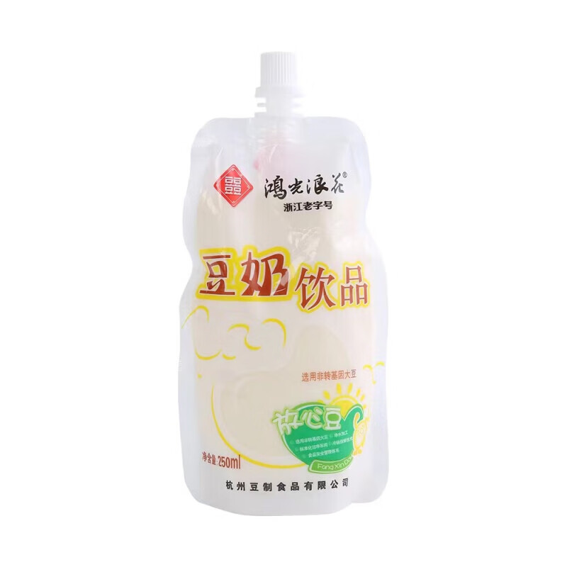 光浪花250ml*10包夏日饮品袋装豆乳无添加立体 鸿光浪花豆奶饮品*5包
