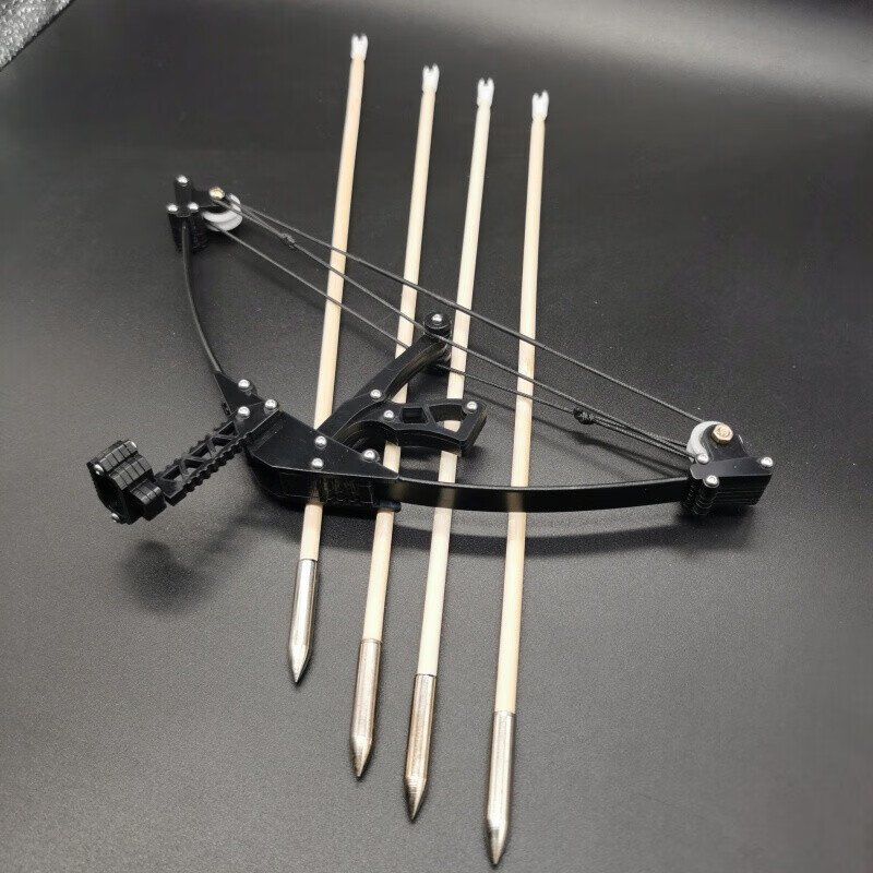 ymcmo牙签发射器迷你弓袖珍微型滑轮弓发射器迷你连发牙签玩具弓诸葛