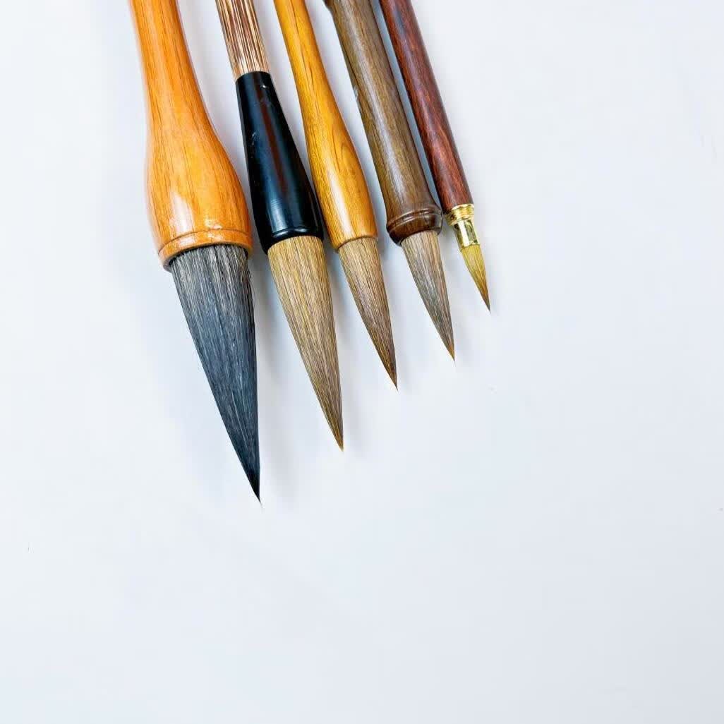 【新品】邹伟鹏笔庄5支大中小套装毛笔 大字对联大楷隶书篆书行草 5支毛笔L1款套装(一套)