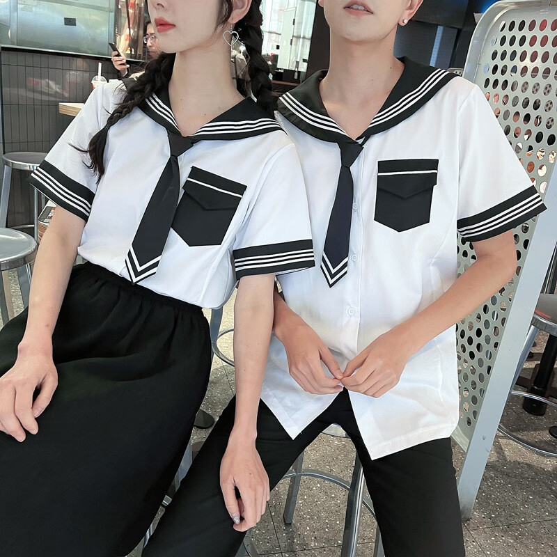 奥计(aoji)班服定制学院风夏季女生丁制衬衣jk制服小学生毕业套装英伦