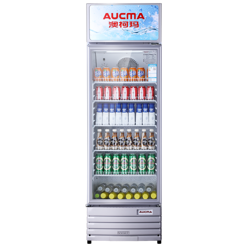 澳柯玛（AUCMA）冷藏保鲜展示柜 商用立式冰箱保鲜饮料冷柜 超市啤酒水果冷藏柜 单门展示柜 328升丨SC-328NE