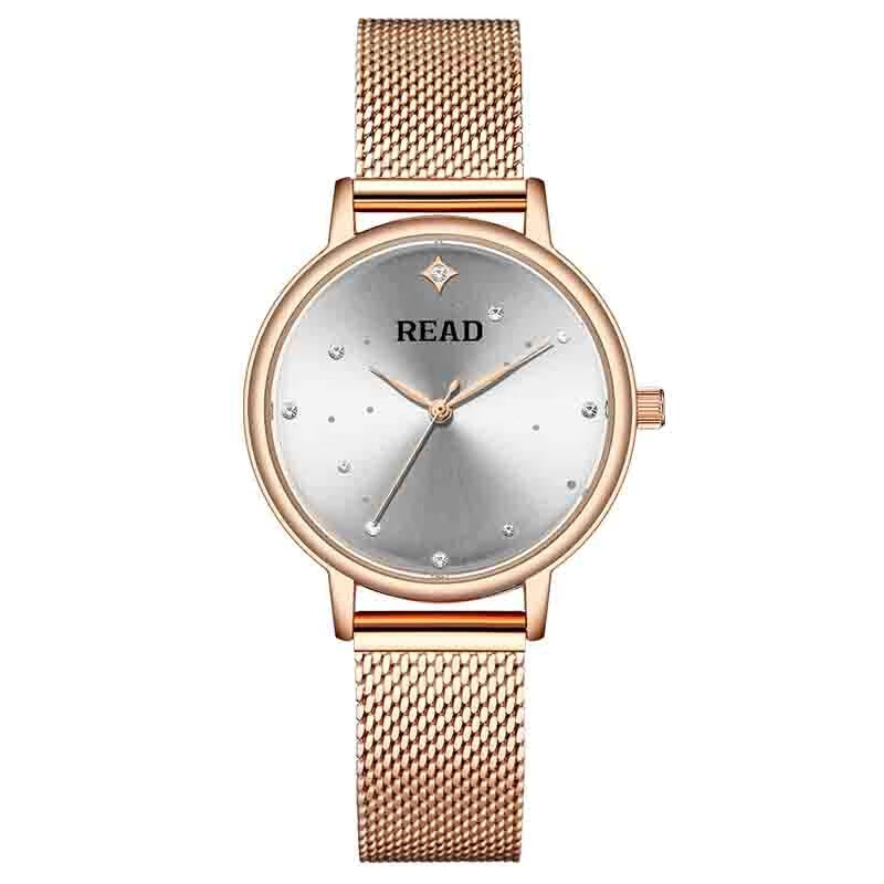 锐力/read 水钻星辰面石英女士手表时尚优雅气质进口机芯防水玫瑰金