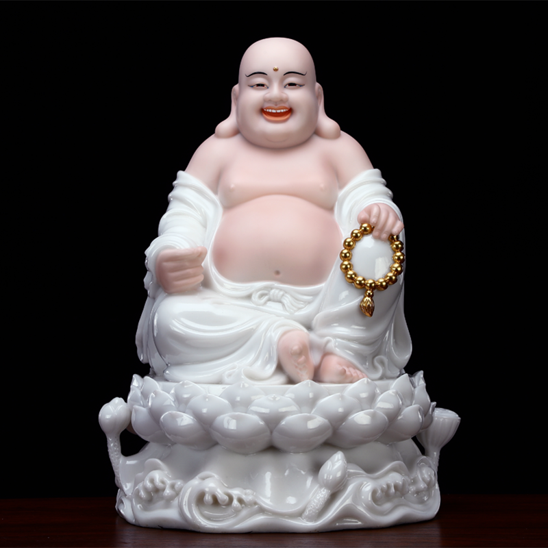 圆通弥勒佛佛像 供奉 弥勒佛摆件 笑佛像大肚弥勒佛客厅弥勒佛 弥勒佛