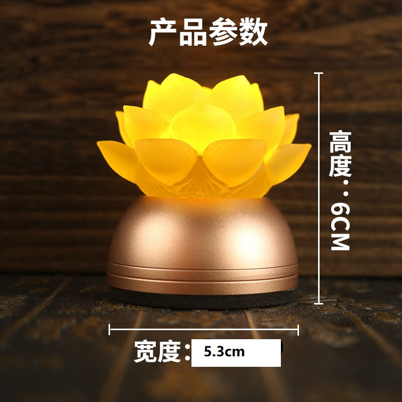 纯铜莲花灯荷花灯家用佛灯插电充电供佛灯led长明灯佛前供灯 1.
