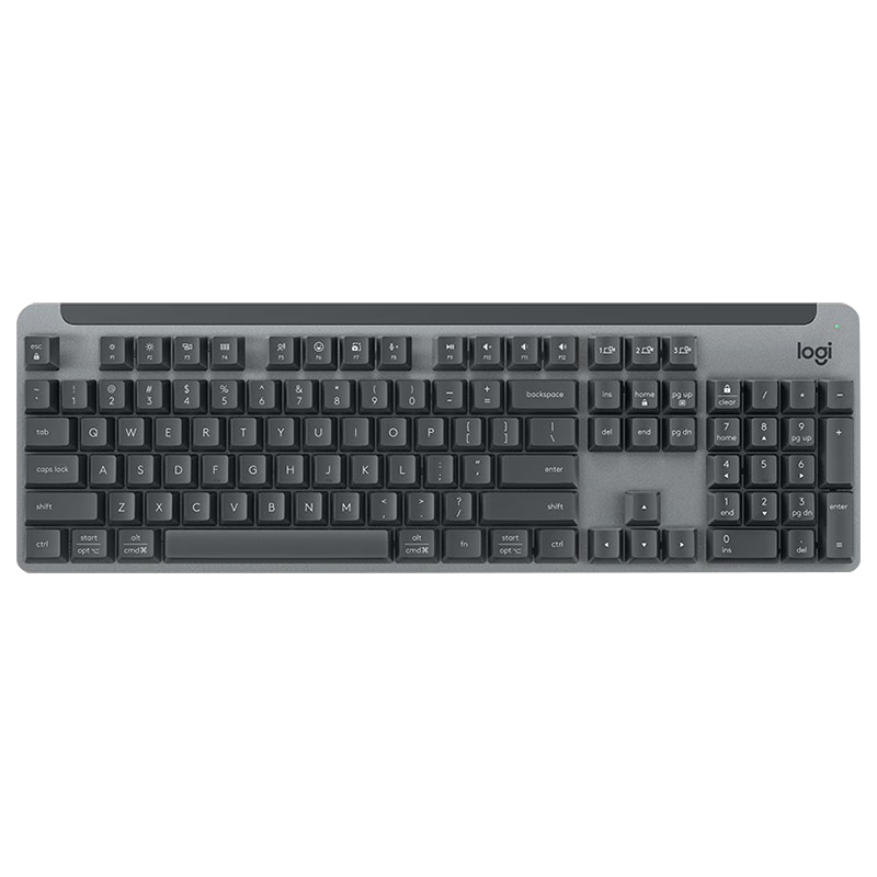 罗技（Logitech）优选系列 K865机械键盘 无线蓝牙红轴键盘 商务办公游戏电竞双模键盘104键全尺寸 K865石墨黑