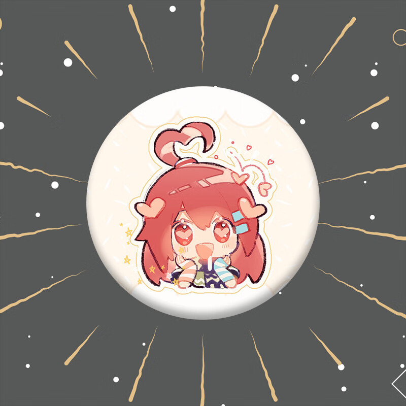 笔袋配饰胸针 凹凸世界动漫周边徽章q版吧唧细闪磨砂胸章sn9269 艾比