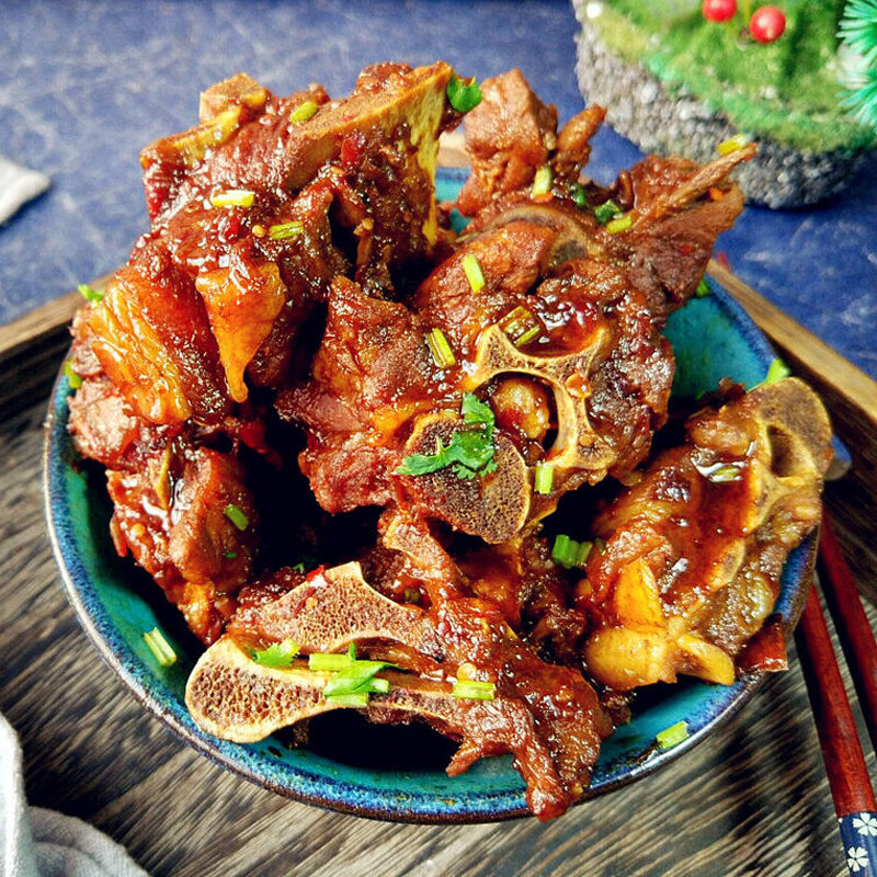 艾克拜尔新鲜多肉牛脊骨牛蝎子5斤 酱大骨 火锅食材 多肉牛肉