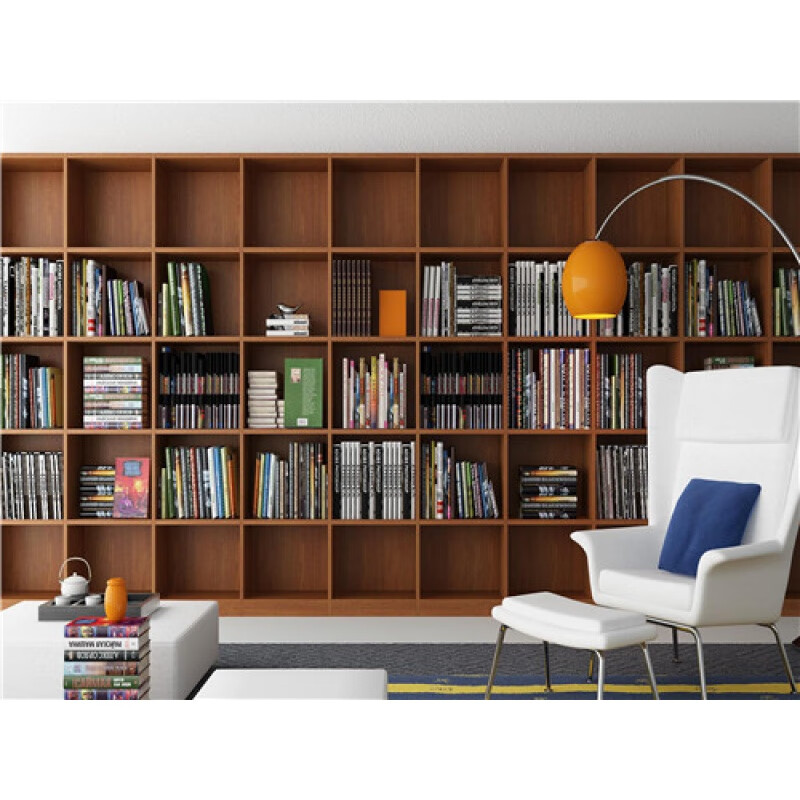 直播背景布主播3d直播间书房书柜网红立体办公室快手抖音逼真高清大气