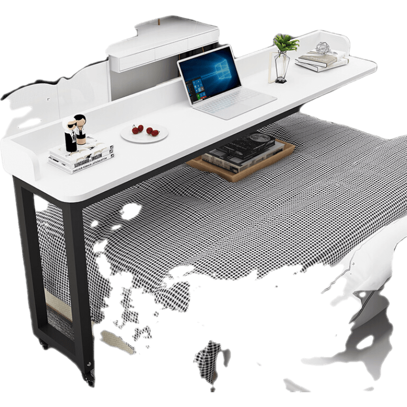 ‼️跨床桌可移动床尾桌家用笔记本台式电脑桌懒人床上 80*40*80[适合床边使用]