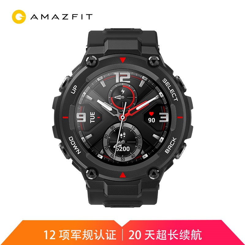 Amazfit T-Rex 智能手表智能运动手表 50米防水 20天续航 GPS定位 华米科技出品手表黑