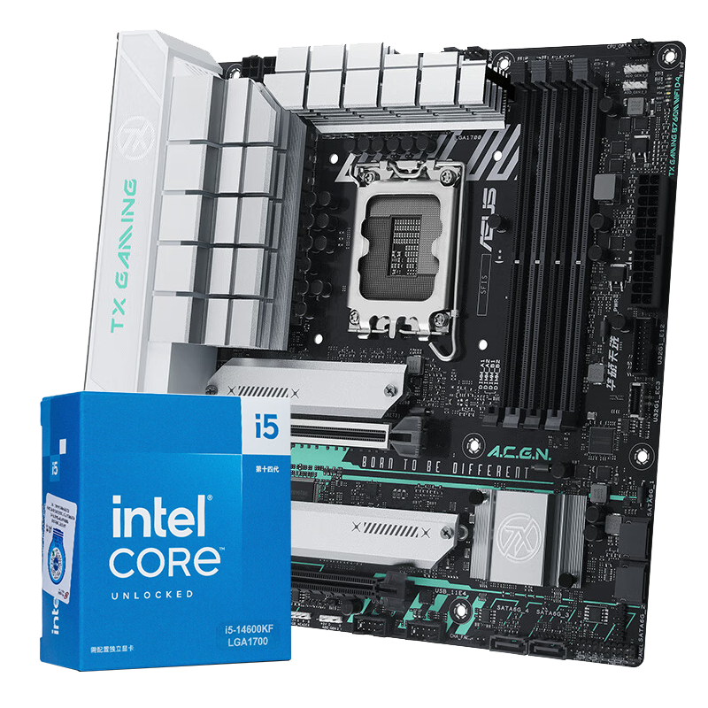 ���ڲ�����Ӣ�ض���Intel�� 14��i5 ����CPU��װ ������װ ��˶TX B760M WIFI D4��ѡ I5 14600KF��װ