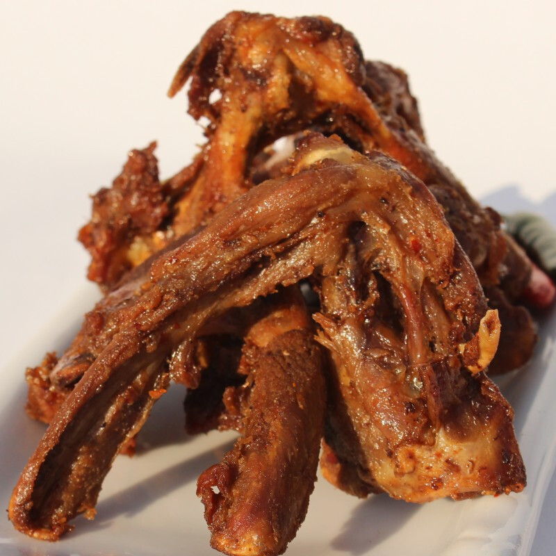 福建三明特产零食 卤炸鸭锁骨鸭架子鸭骨架 鸭肉 林玉兰鸭架500g 甜辣