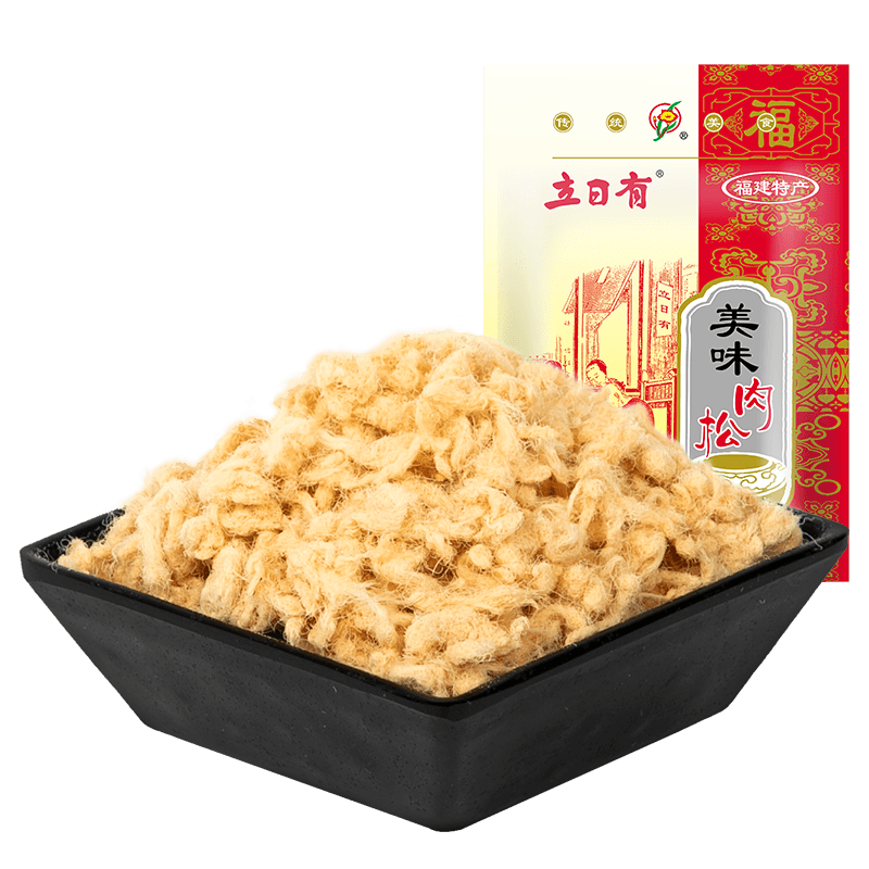 立日有 美味猪肉松 福州特产 原味营养休闲食品 无添加豆粉 青团肉松 美味肉松250g