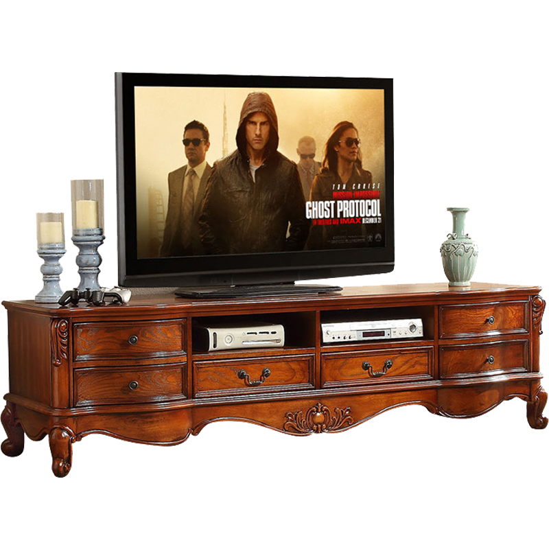 格瀾帝爾（growdear） 美式鄉(xiāng)村實(shí)木電視柜茶幾組合簡(jiǎn)美家具客廳電視機(jī)柜子簡(jiǎn)約地柜 2.2電視柜+單門酒柜+雙門酒柜