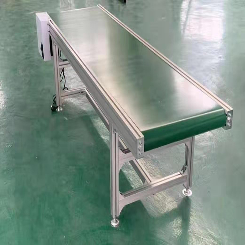 京京 传送带流水线小型爬坡快递分拣设备食品级皮带输送带不锈钢 绿色