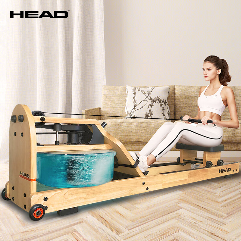 海德（HEAD）WR320 实木水阻划船机 进口橡胶木纸牌屋水阻划船器家用划艇运动健身器材
