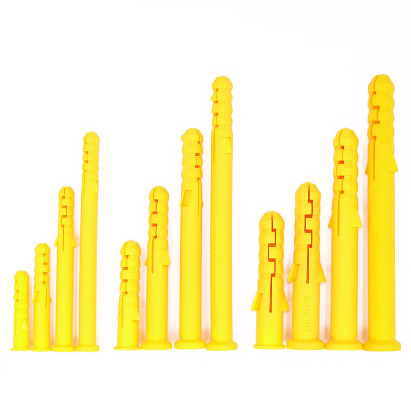 曼坤 塑料膨胀管6mm8mm10mm小黄鱼膨胀螺丝管胀塞墙塞膨胀胶塞涨塞胀