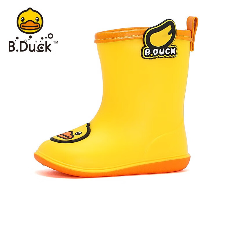 B.Duck小黄鸭童鞋儿童雨鞋时尚防水雨靴男女童宝宝水鞋小学生5953黄色26怎么看?